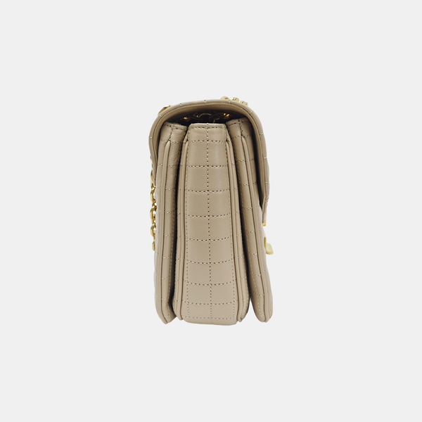 C Medium Quilted Calfskin Beige
