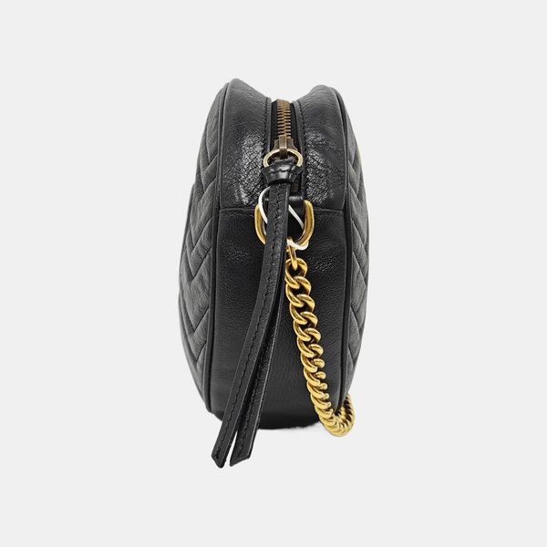 GG Marmont Mini Quilted Calfskin Black