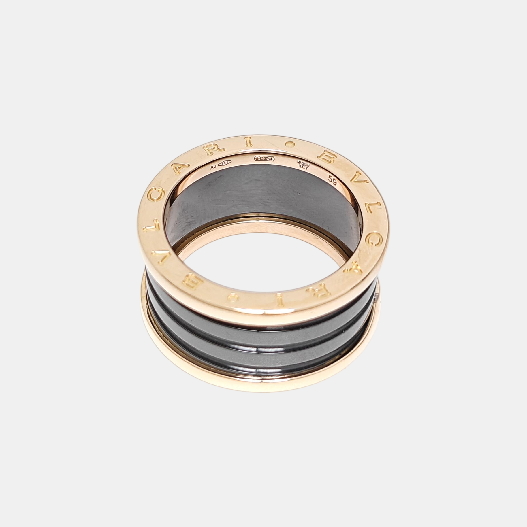 B.ZERO1 18k Rose Gold Ring EU 59