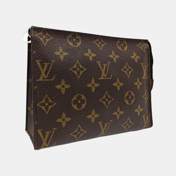 TOILET POCKET 19 Monogram Coated Canvas Brown