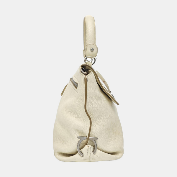 Calfskin Shoulder Bag White