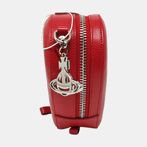 Leather Shoulder Bag Red