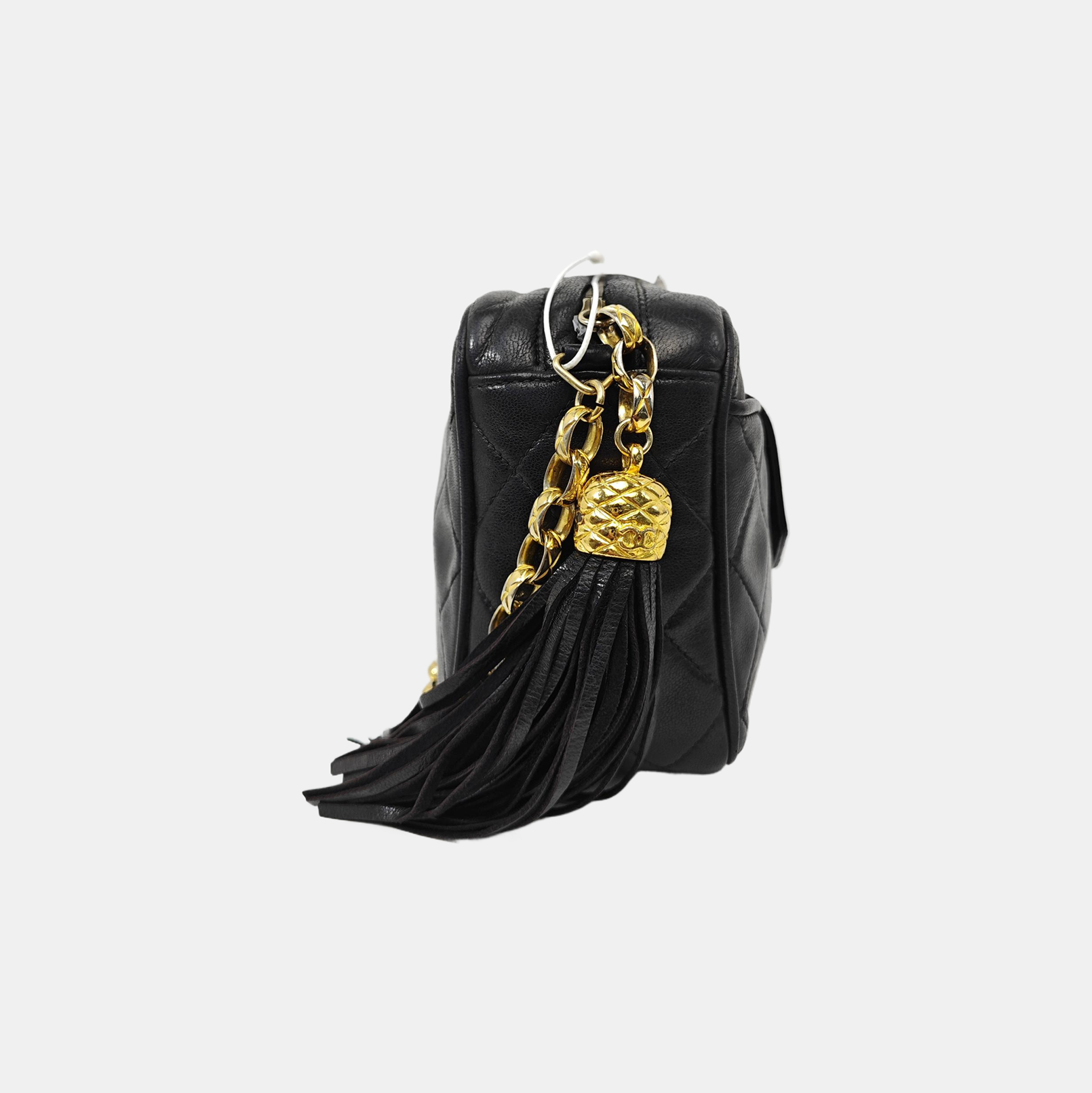 Quilted Lambskin Shoulder Bag Black