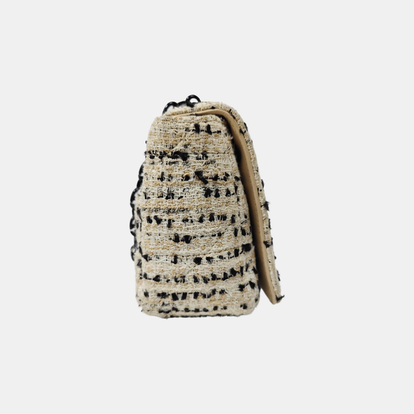 Dior Caro Small Cannage Wool White