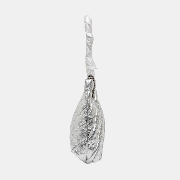 Crush Small Quilted Calfskin Silver