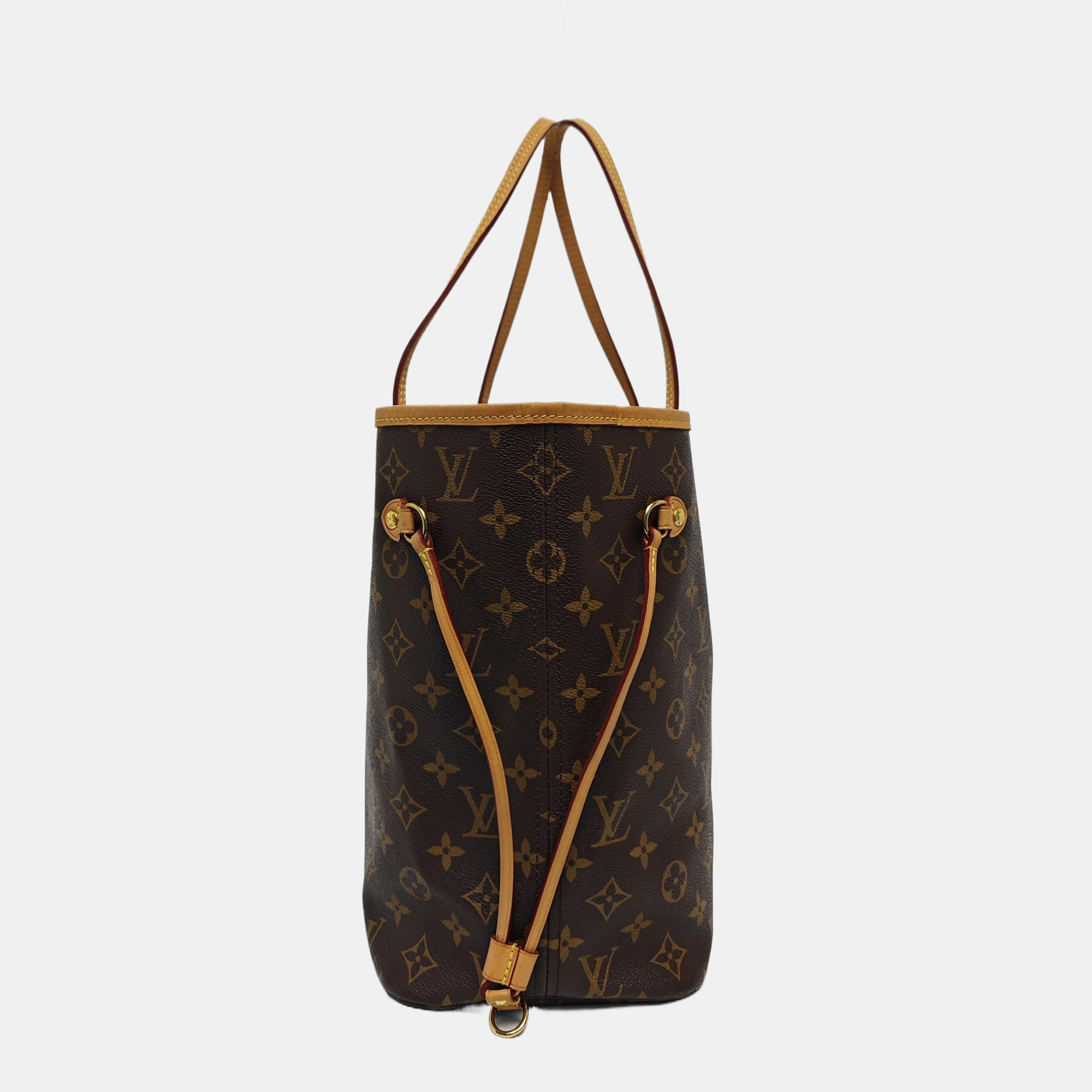 NEVERFULL MM Monogram Coated Canvas Brown