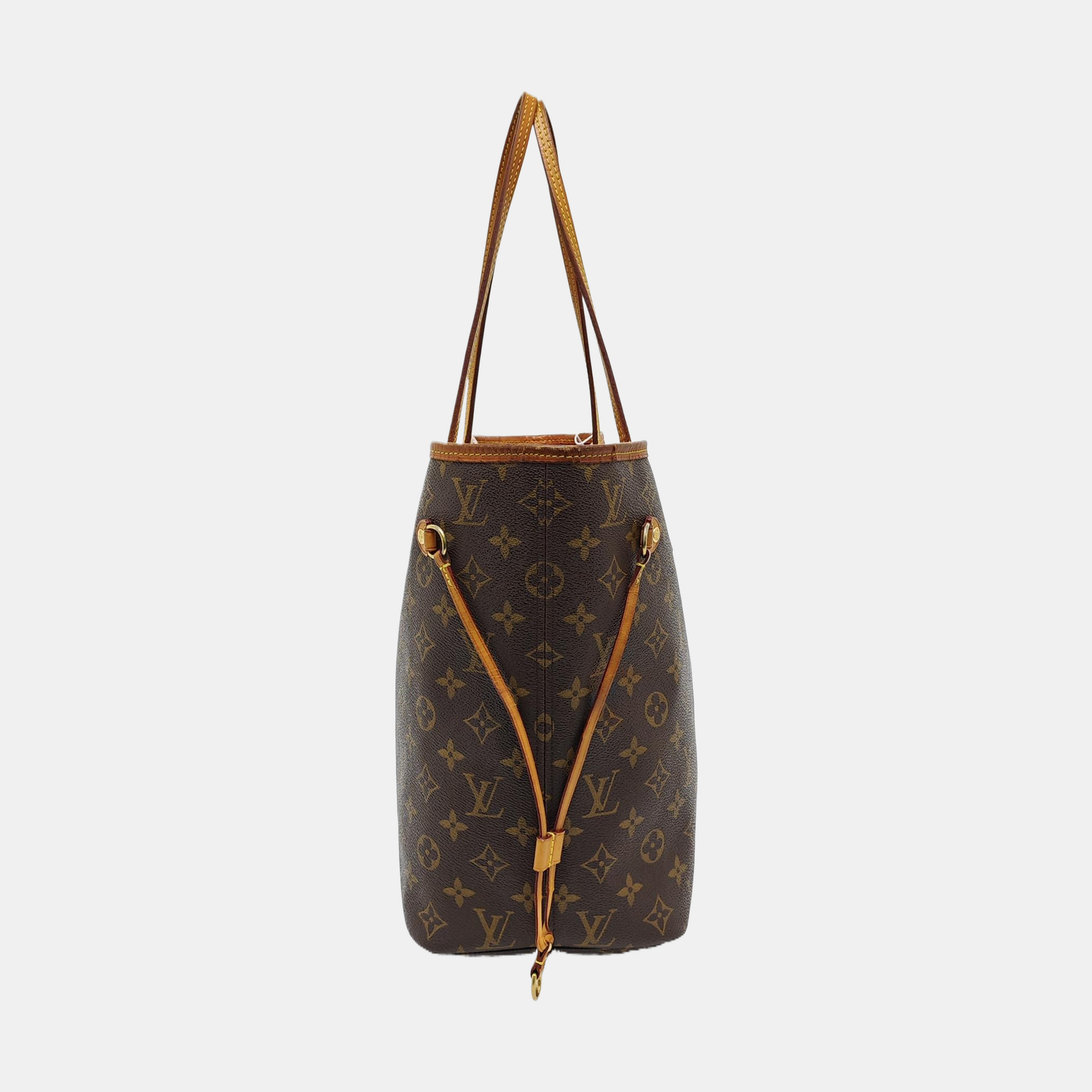 NEVERFULL MM Monogram Coated Canvas Brown