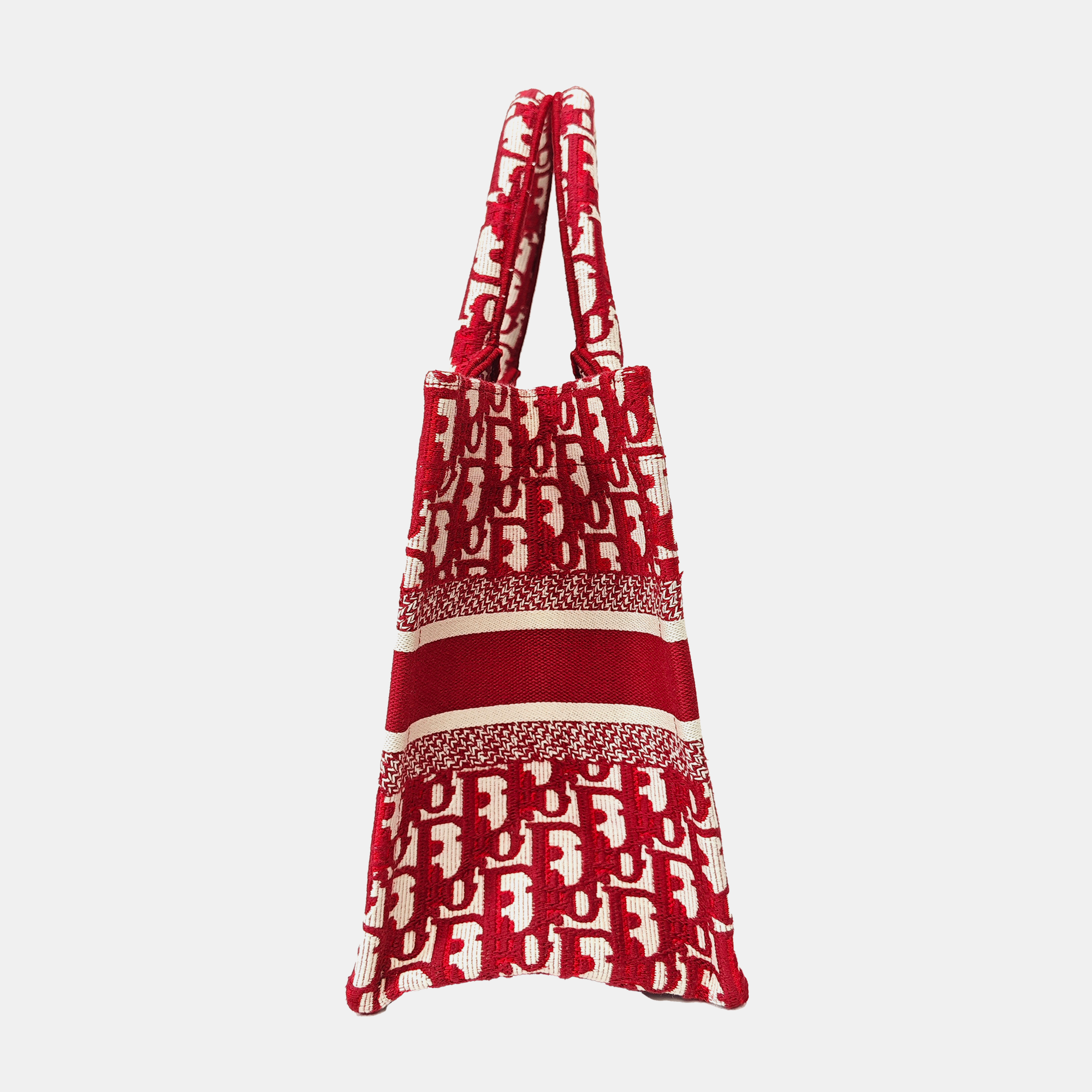 Book Tote Small Oblique Canvas Red