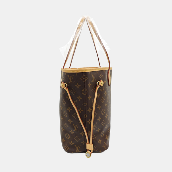 NEVERFULL MM Monogram Coated Canvas Brown