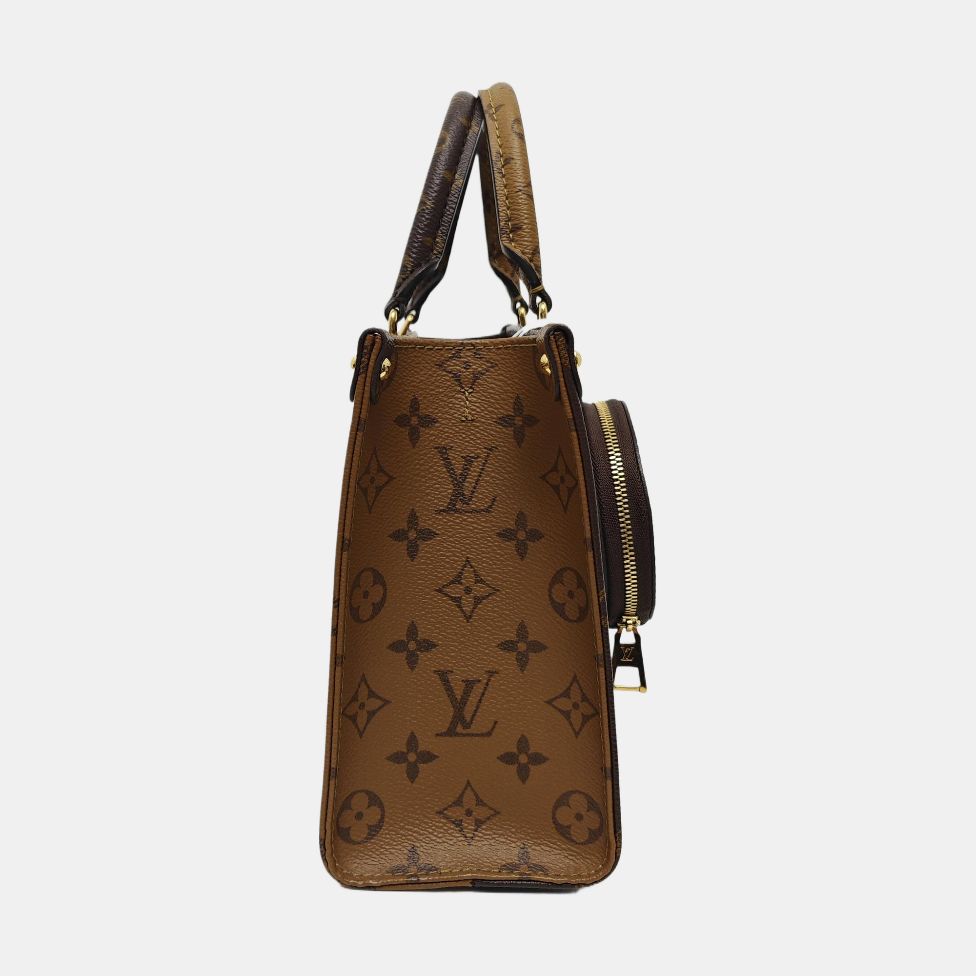 ONTHEGO PM Monogram Coated Canvas Brown