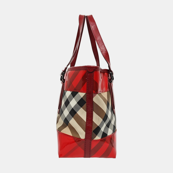 Coated Canvas Tote Bag Beige