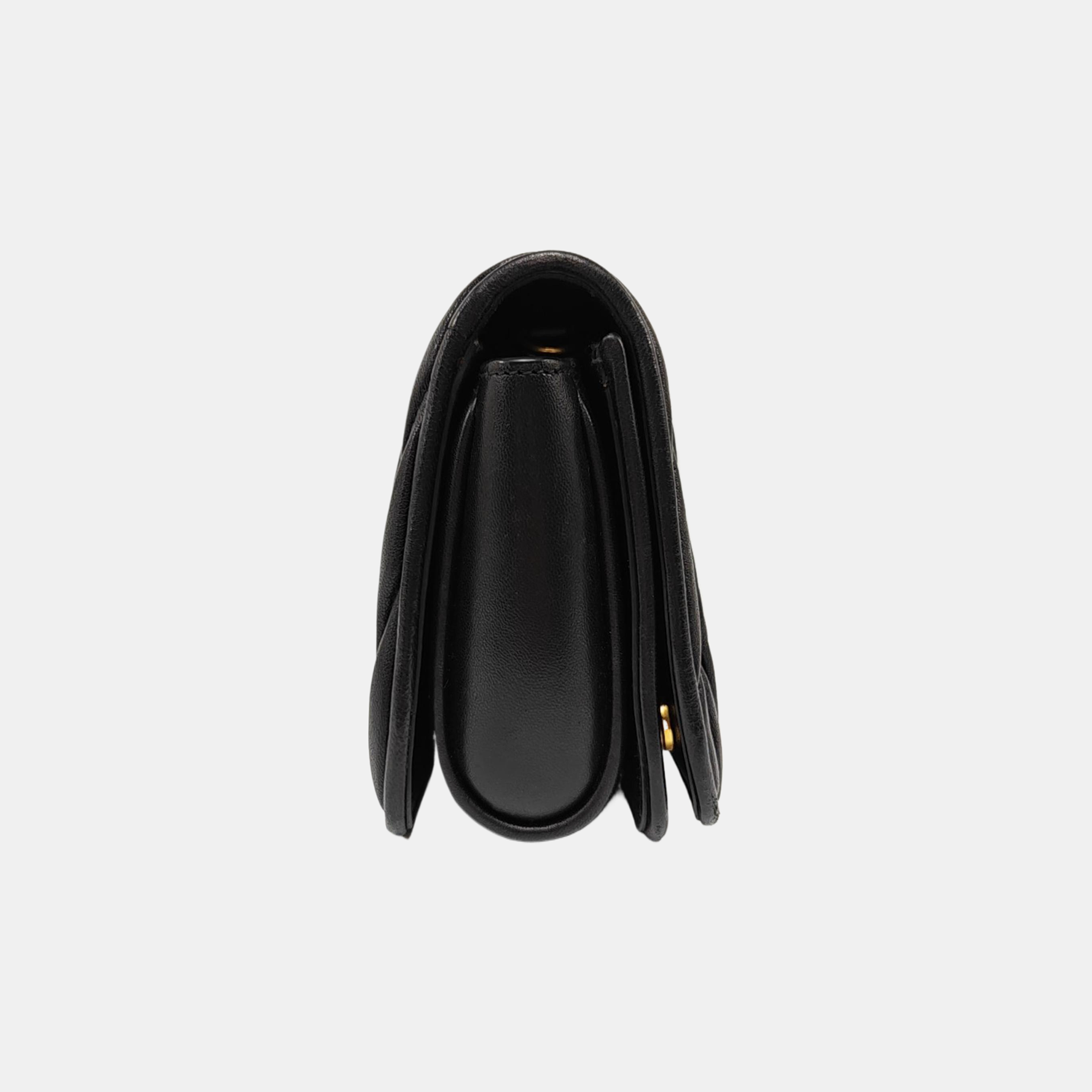 Quilted Lambskin Crossbody Bag Black