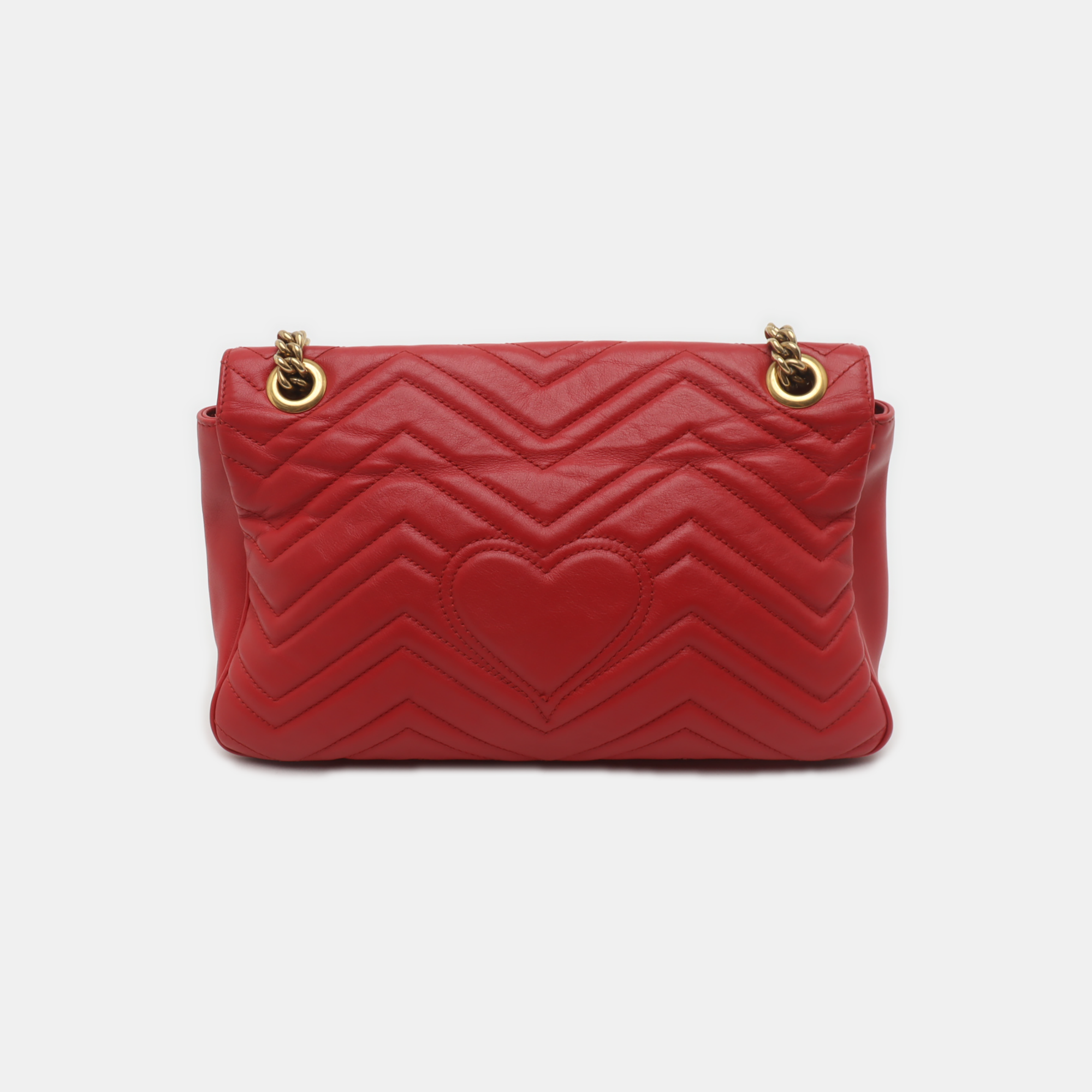 GG Marmont Large Quilted Calfskin Red