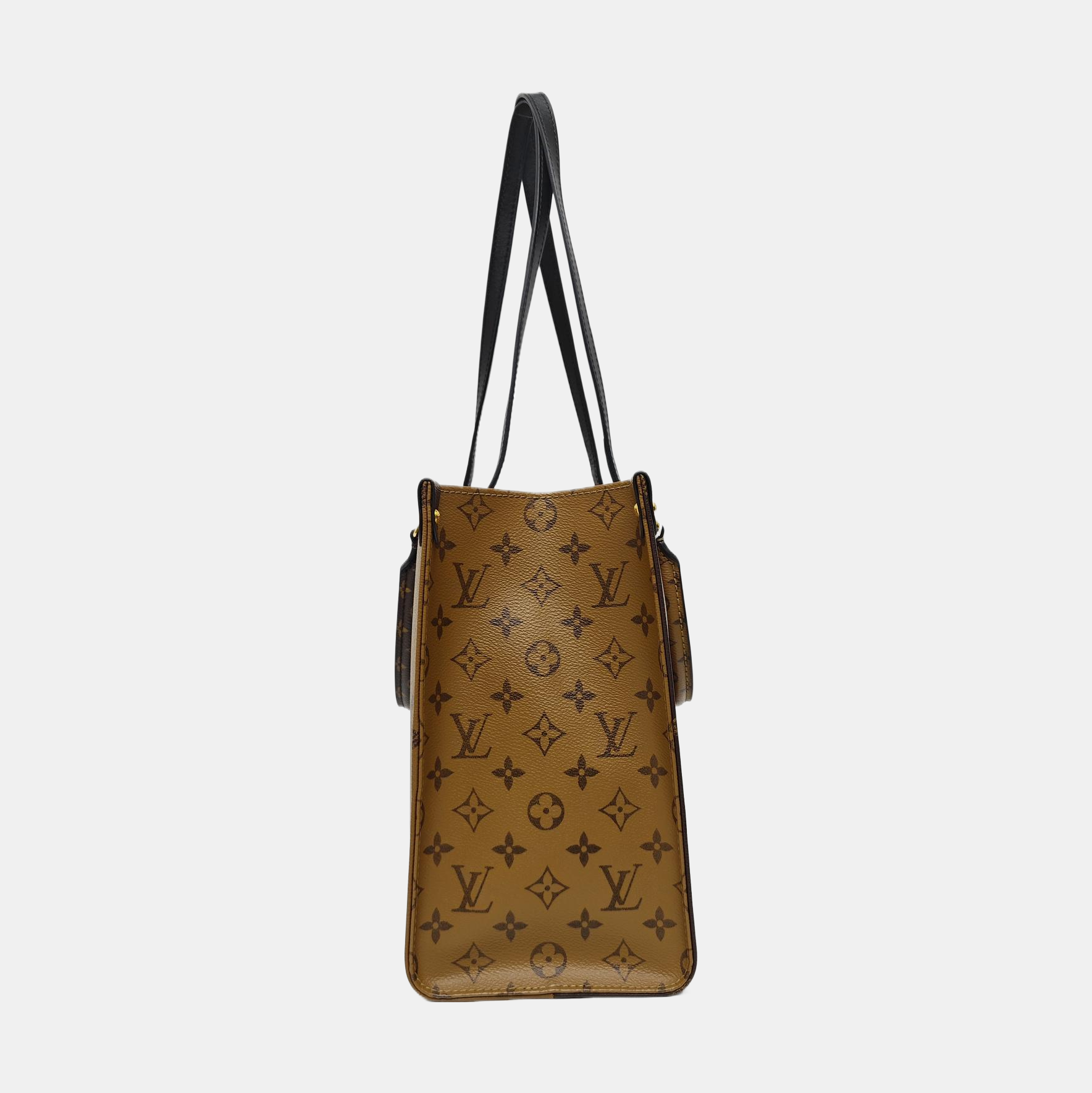 ONTHEGO MM Monogram Coated Canvas Brown