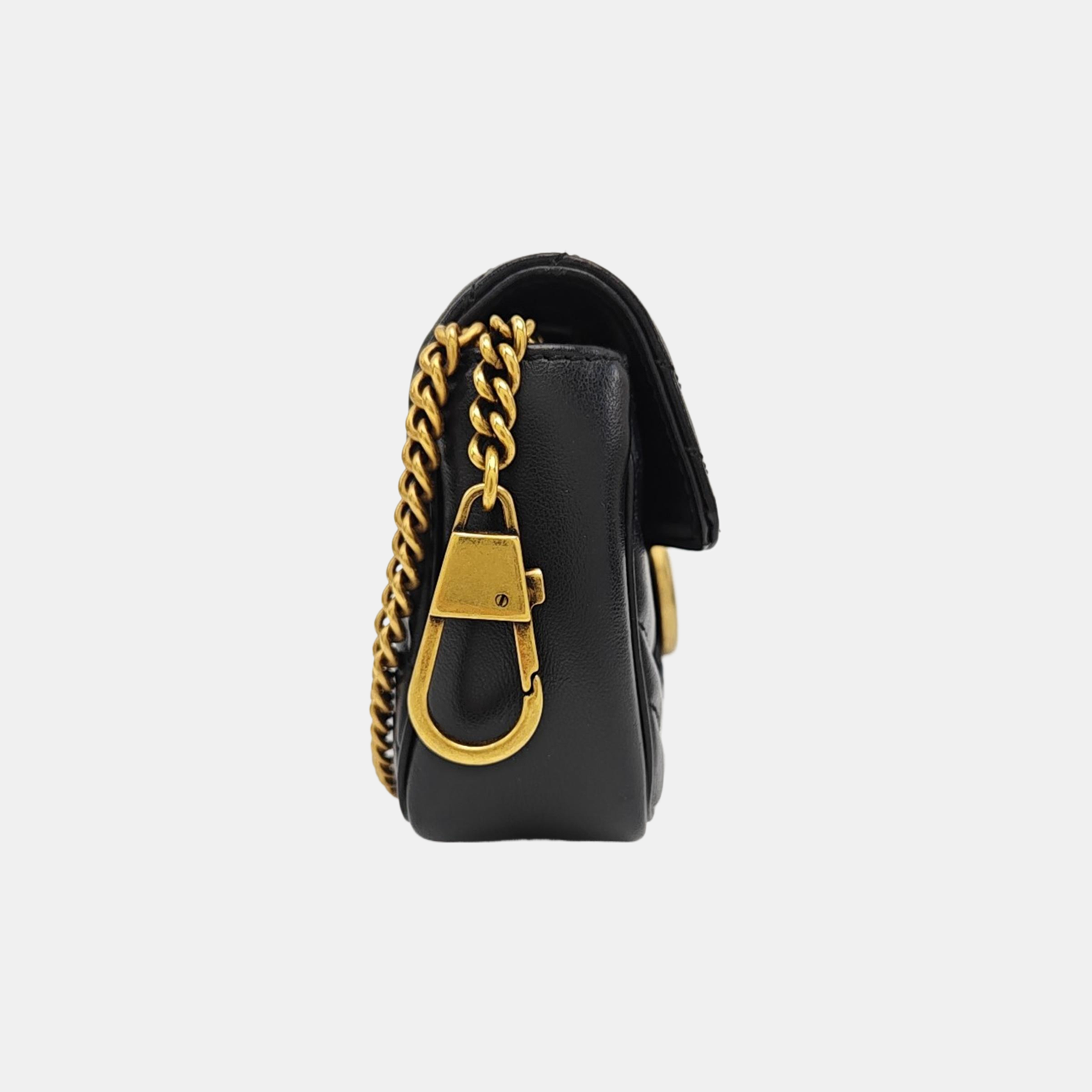 GG Marmont Mini Quilted Calfskin Black