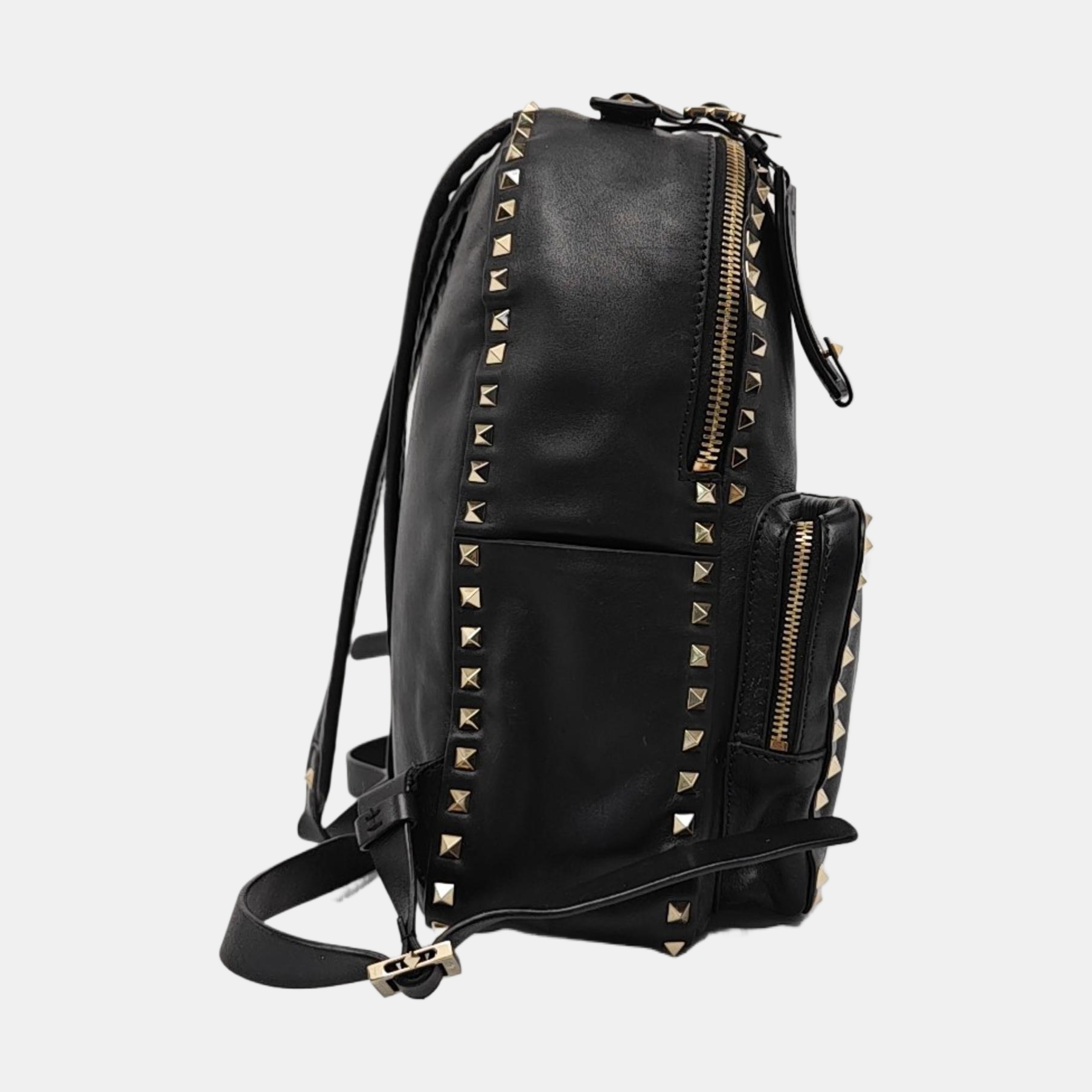 Rockstud Calfskin Black
