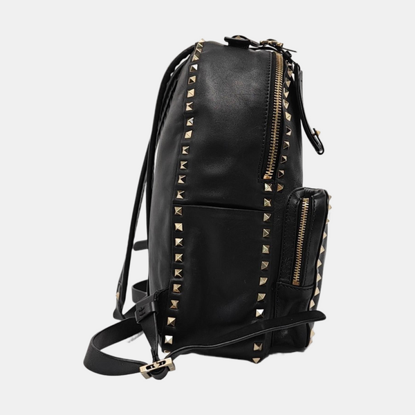 Rockstud Calfskin Black