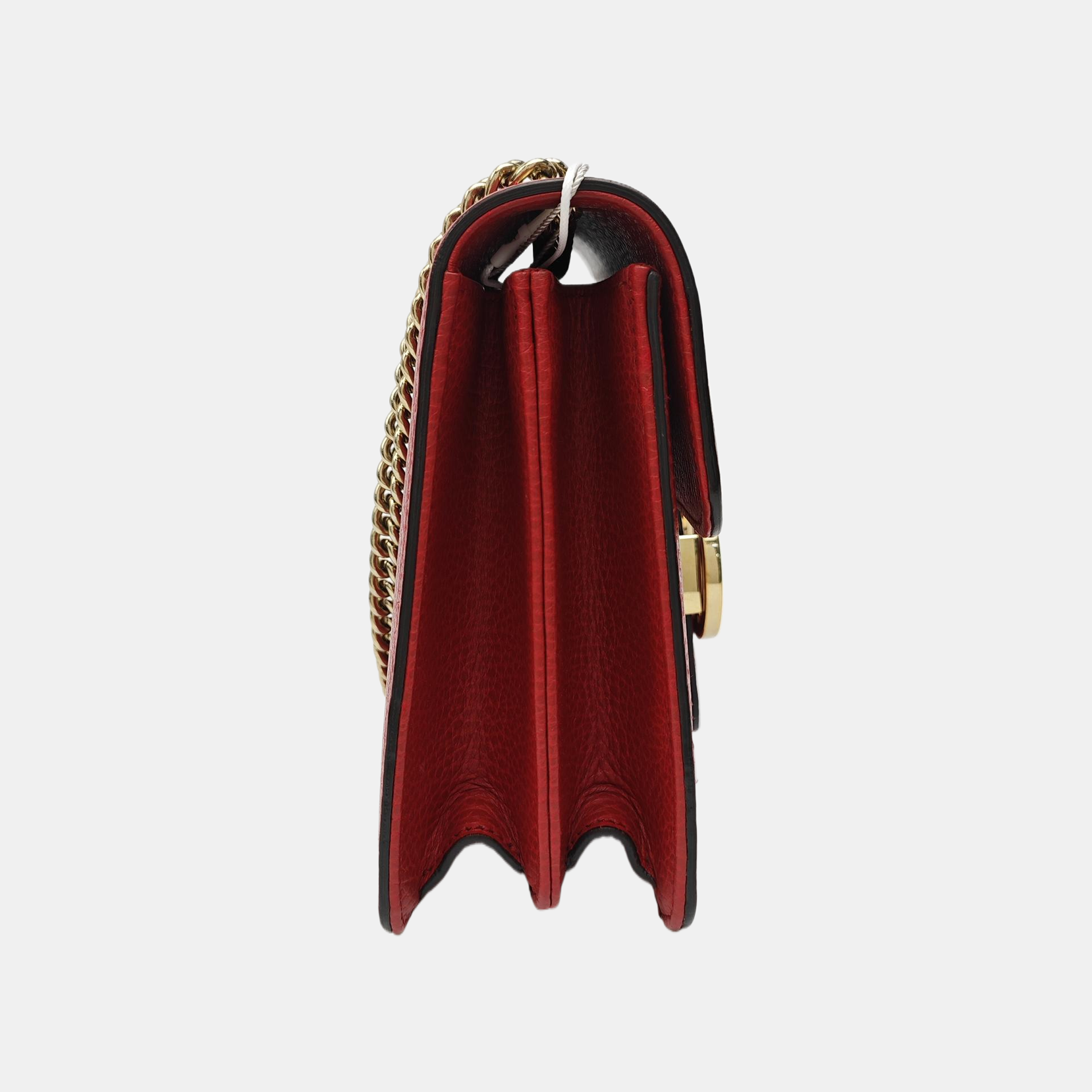 Interlocking G Small Calfskin Red