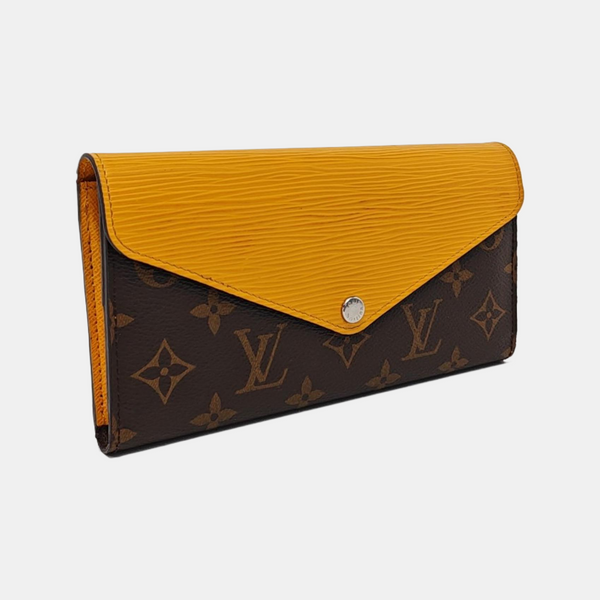 MARIE LOU Monogram Coated Canvas Brown Wallet