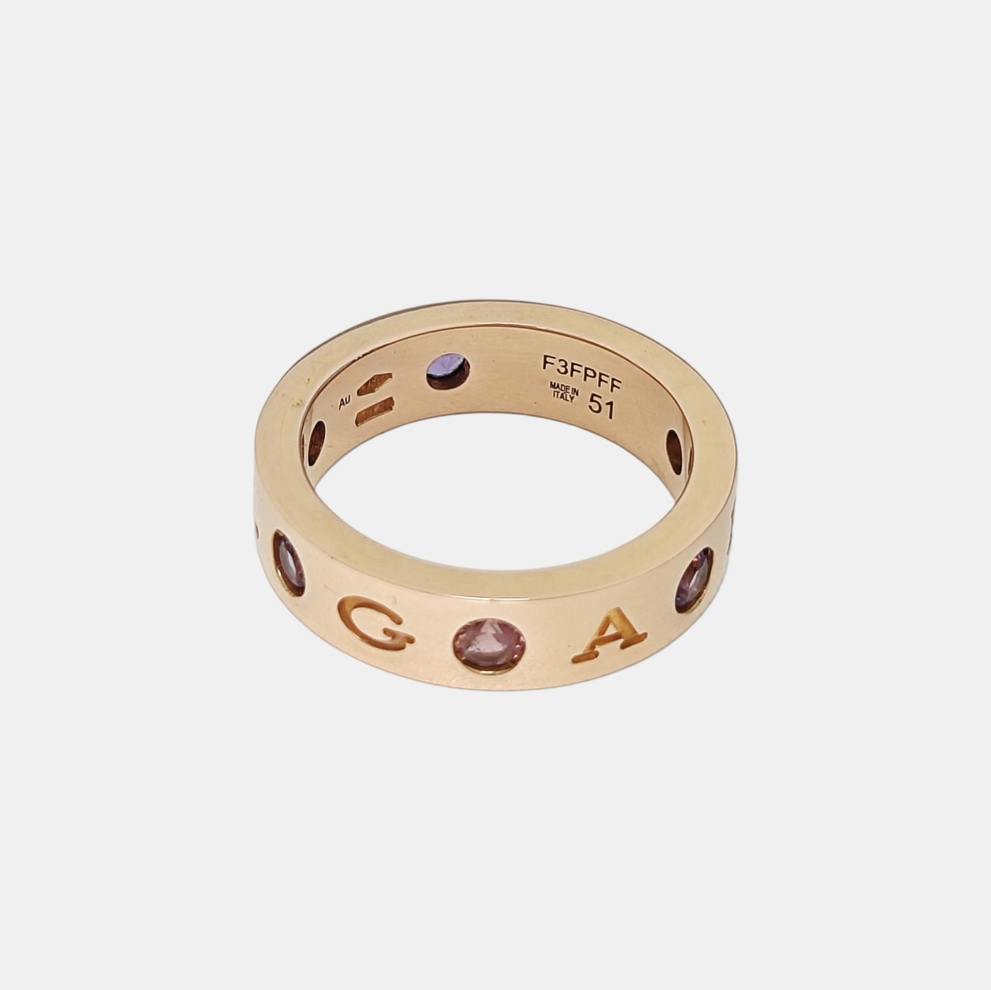 B.ZERO1 18k Rose Gold Ring EU 51