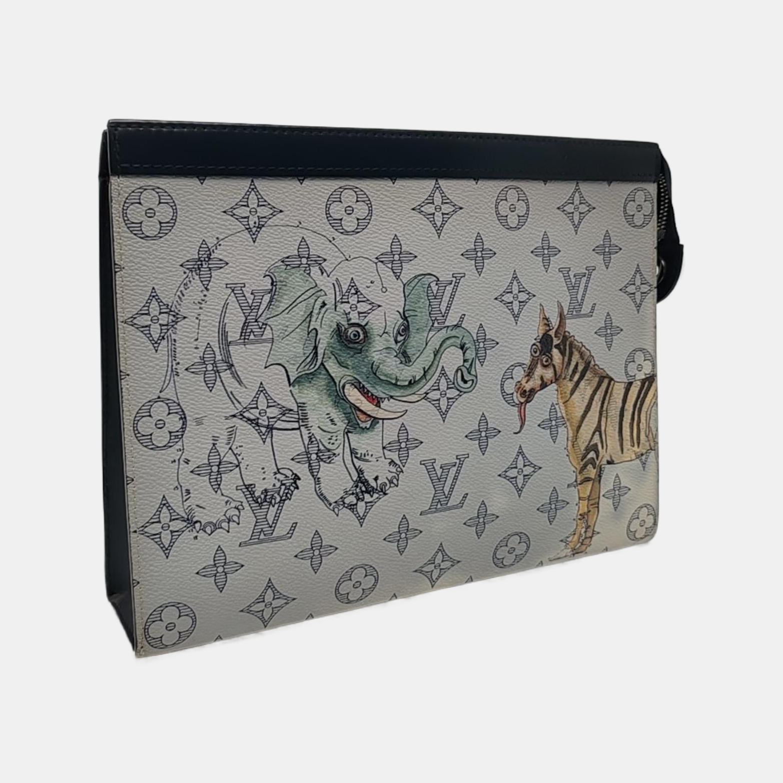 Pochette Voyag MM Monogram Coated Canvas Gray