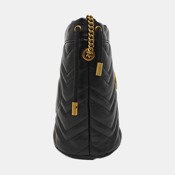 GG Marmont Mini Quilted Calfskin Black