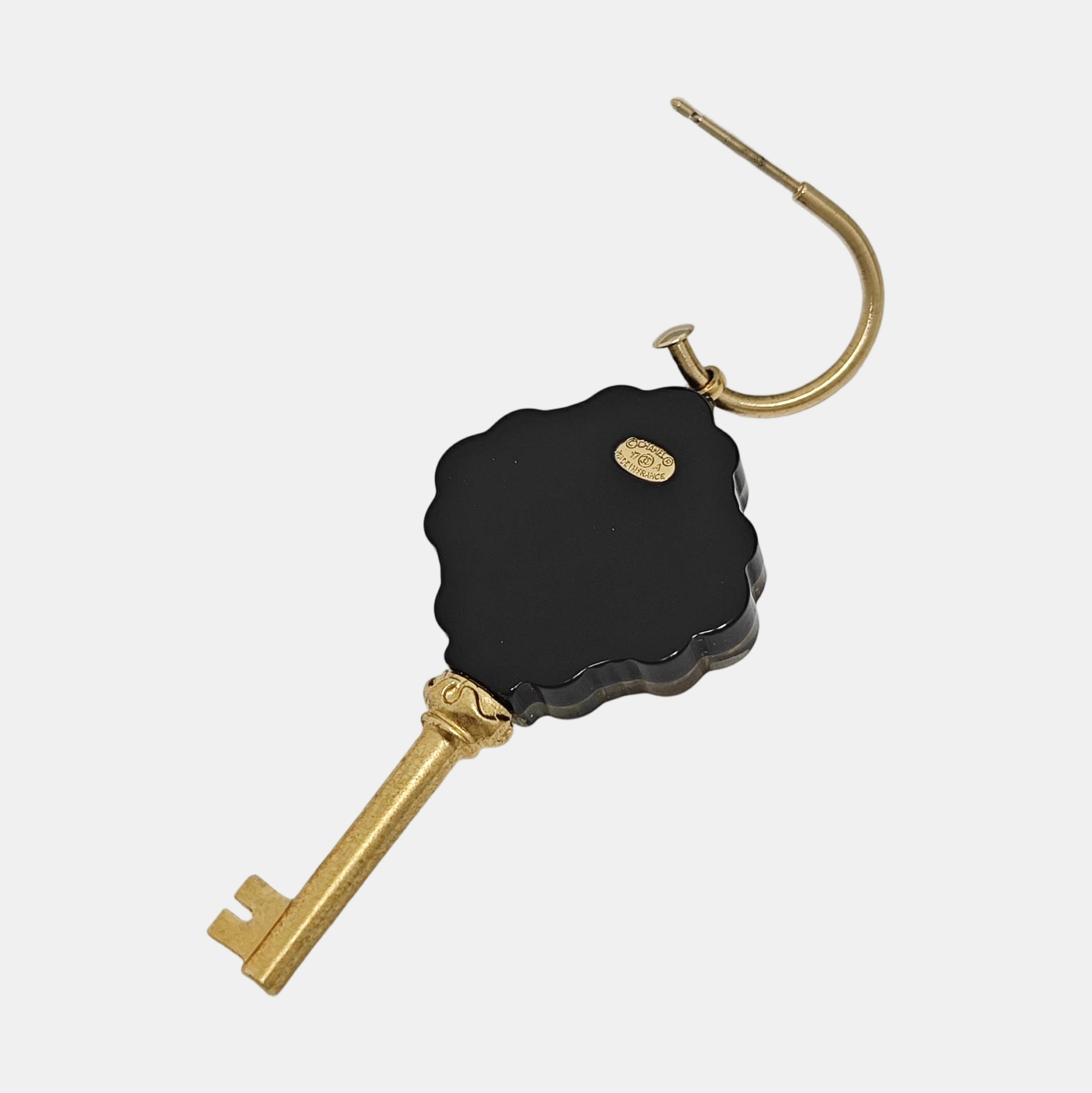 CC Logo Metal Gold Earrings