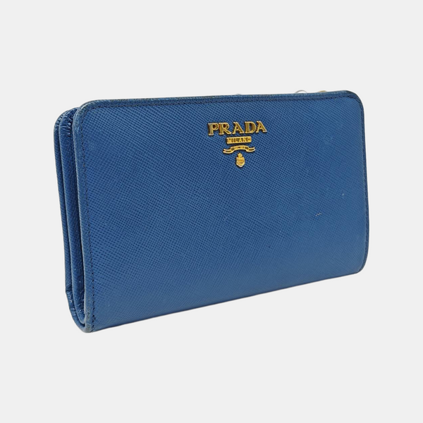 Saffiano Calfskin Card Holder Blue
