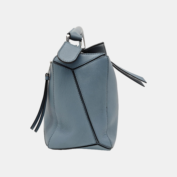 Puzzle Medium Calfskin Blue