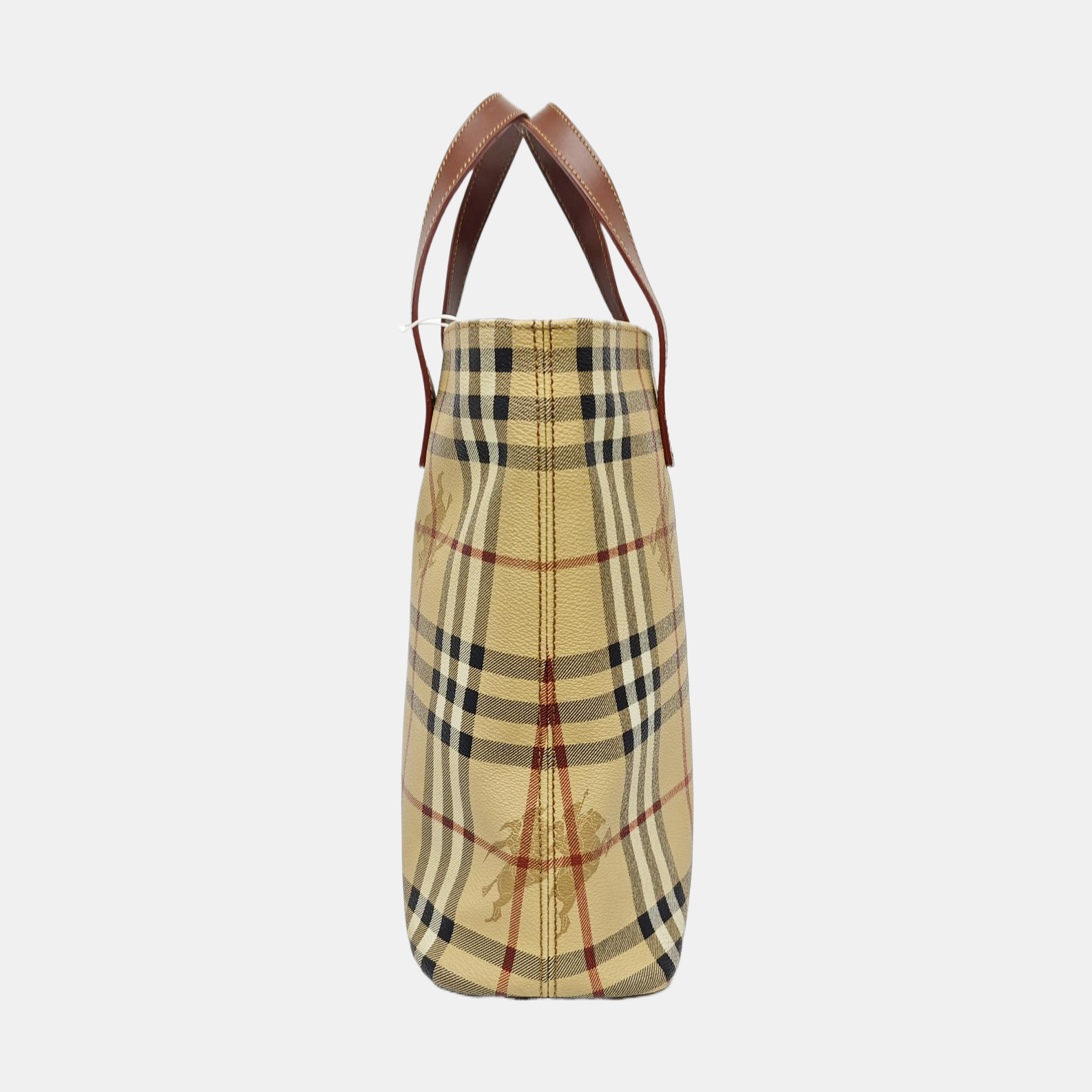 Coated Canvas Tote Bag Beige