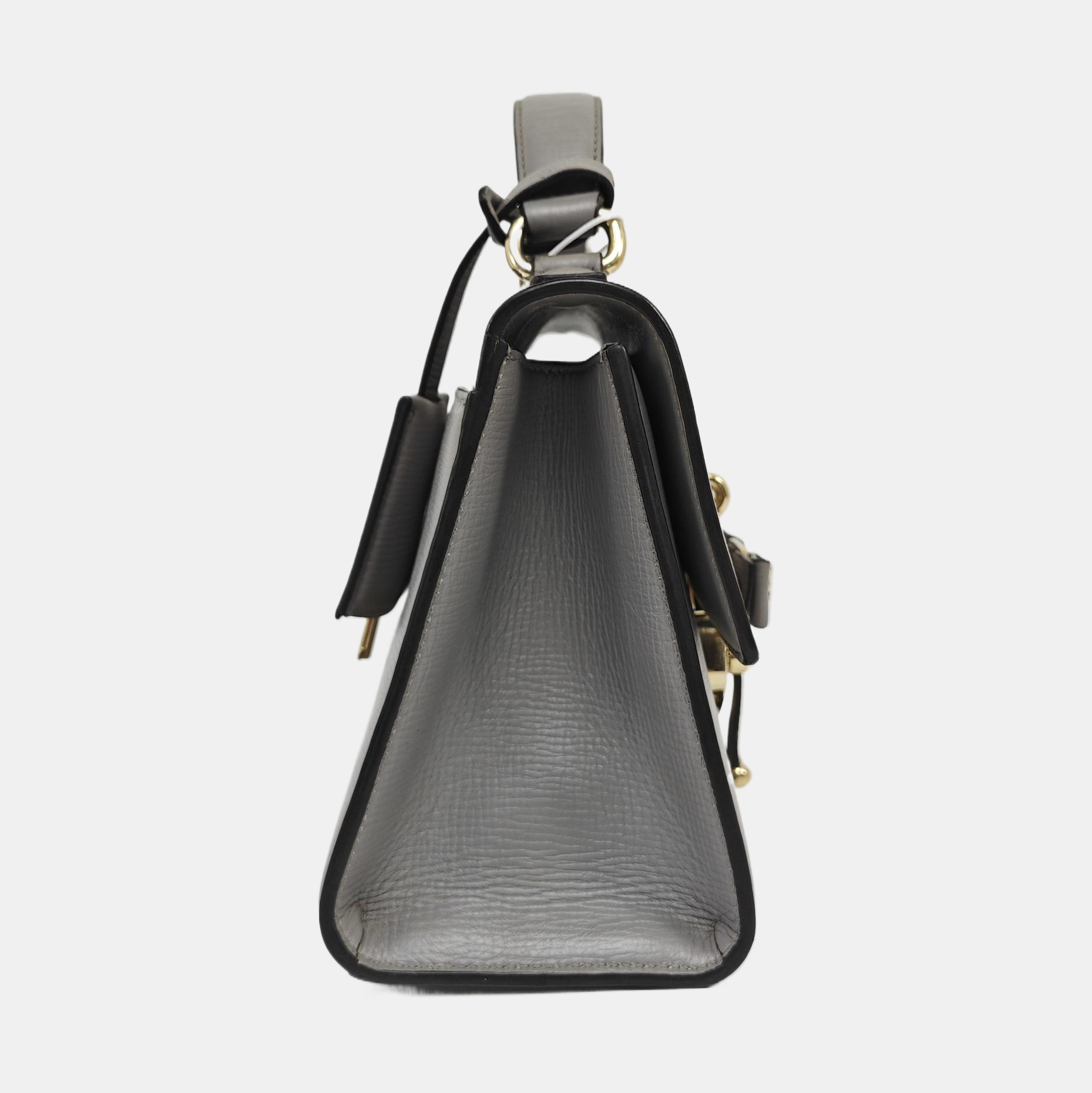 Calfskin Shoulder Bag Gray