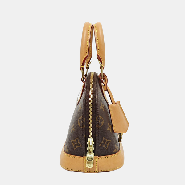ALMA BB Monogram Coated Canvas Brown
