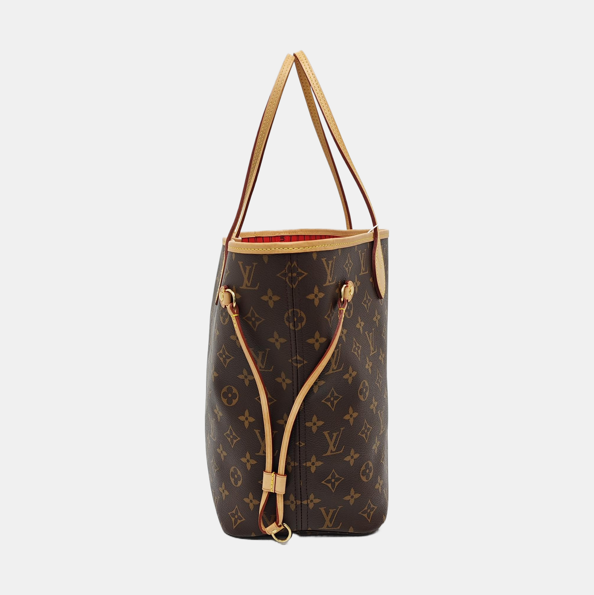 NEVERFULL MM Monogram Coated Canvas Brown