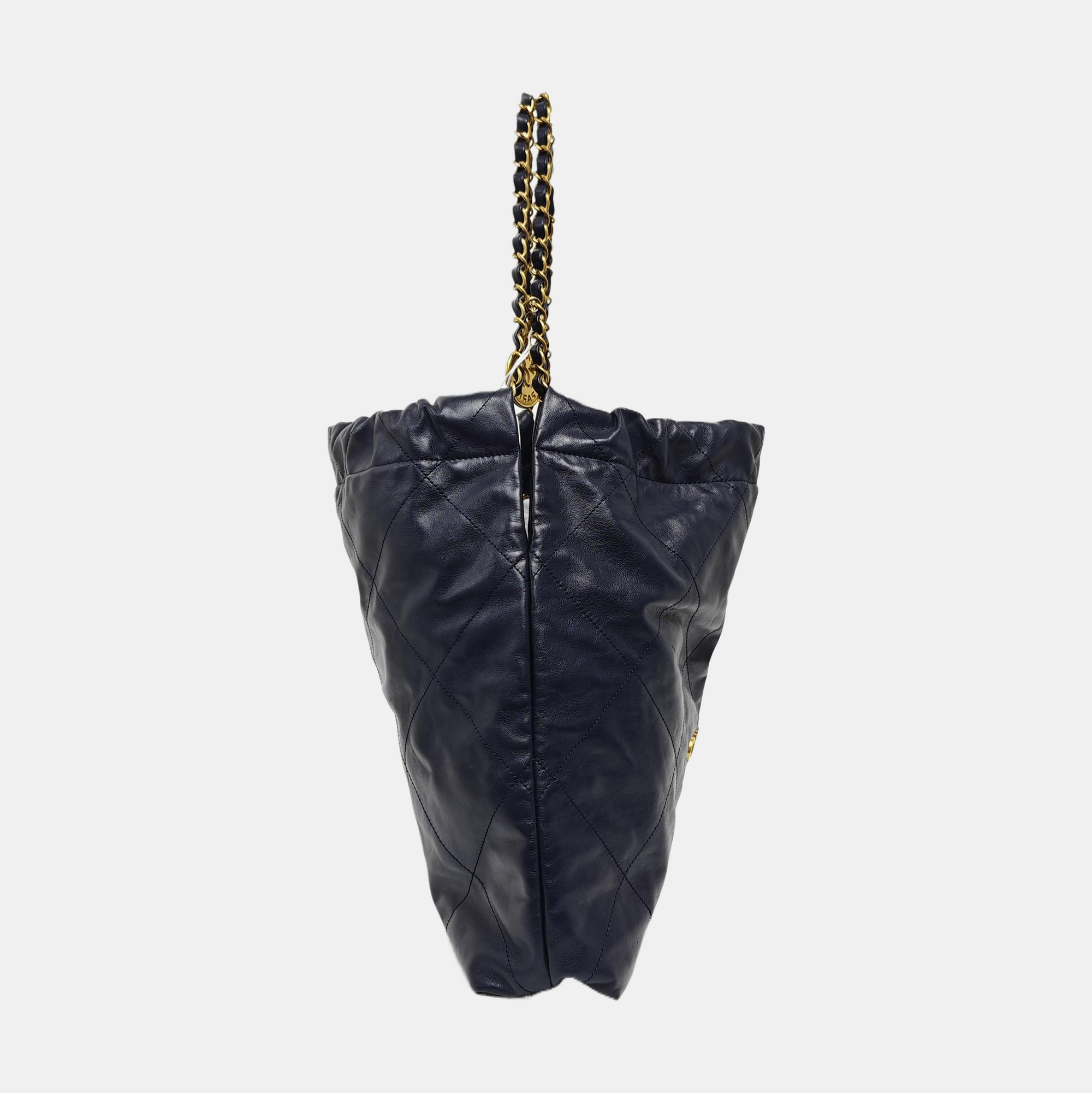 CHANEL 22 Medium Quilted Calfskin Blue