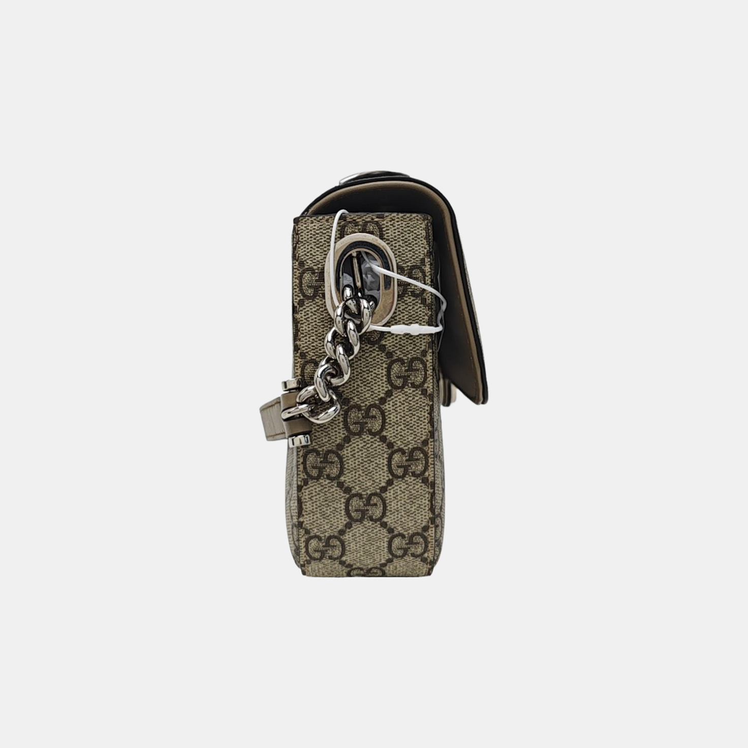 PETITE Small Monogram Coated Canvas Gray