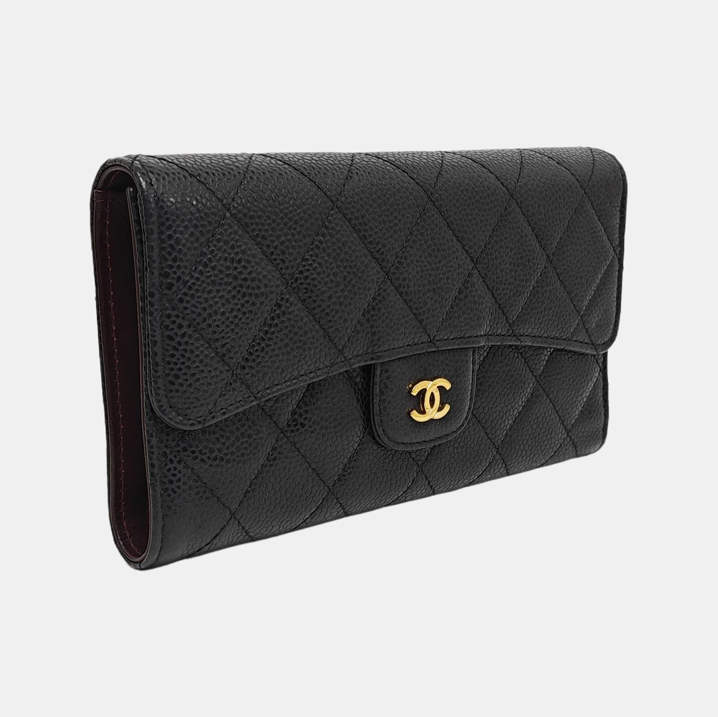 Quilted Grained Calfskin Black