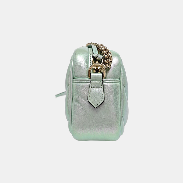GG Marmont Small Quilted Lambskin Metallic