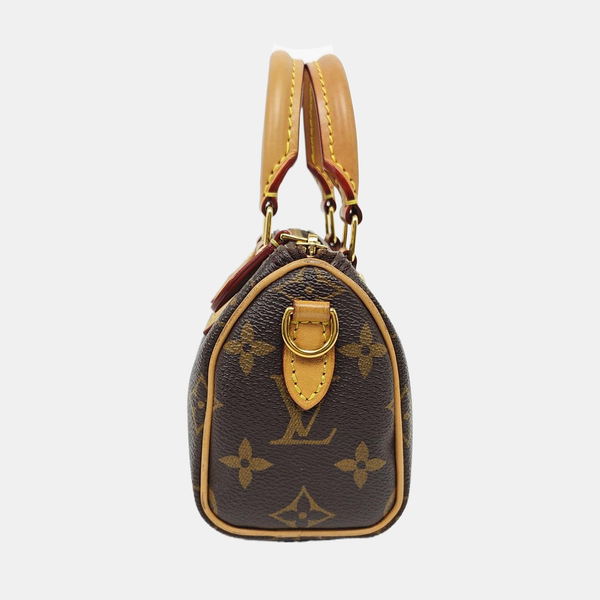 SPEEDY Nano Monogram Coated Canvas Brown