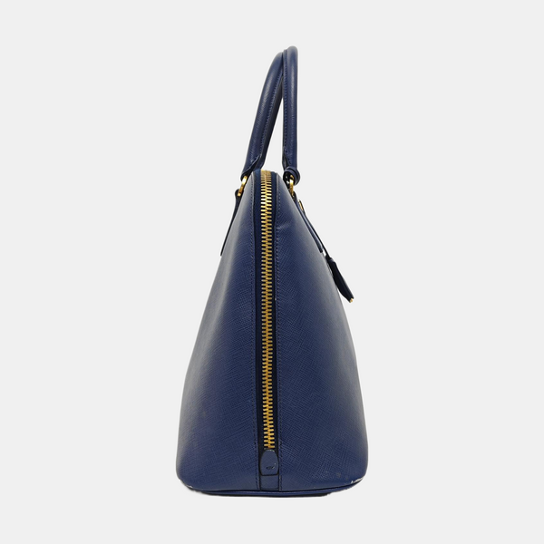 Authenticated pre-owned  Promenade Calfskin Blue - Top Handle Bag at Looply