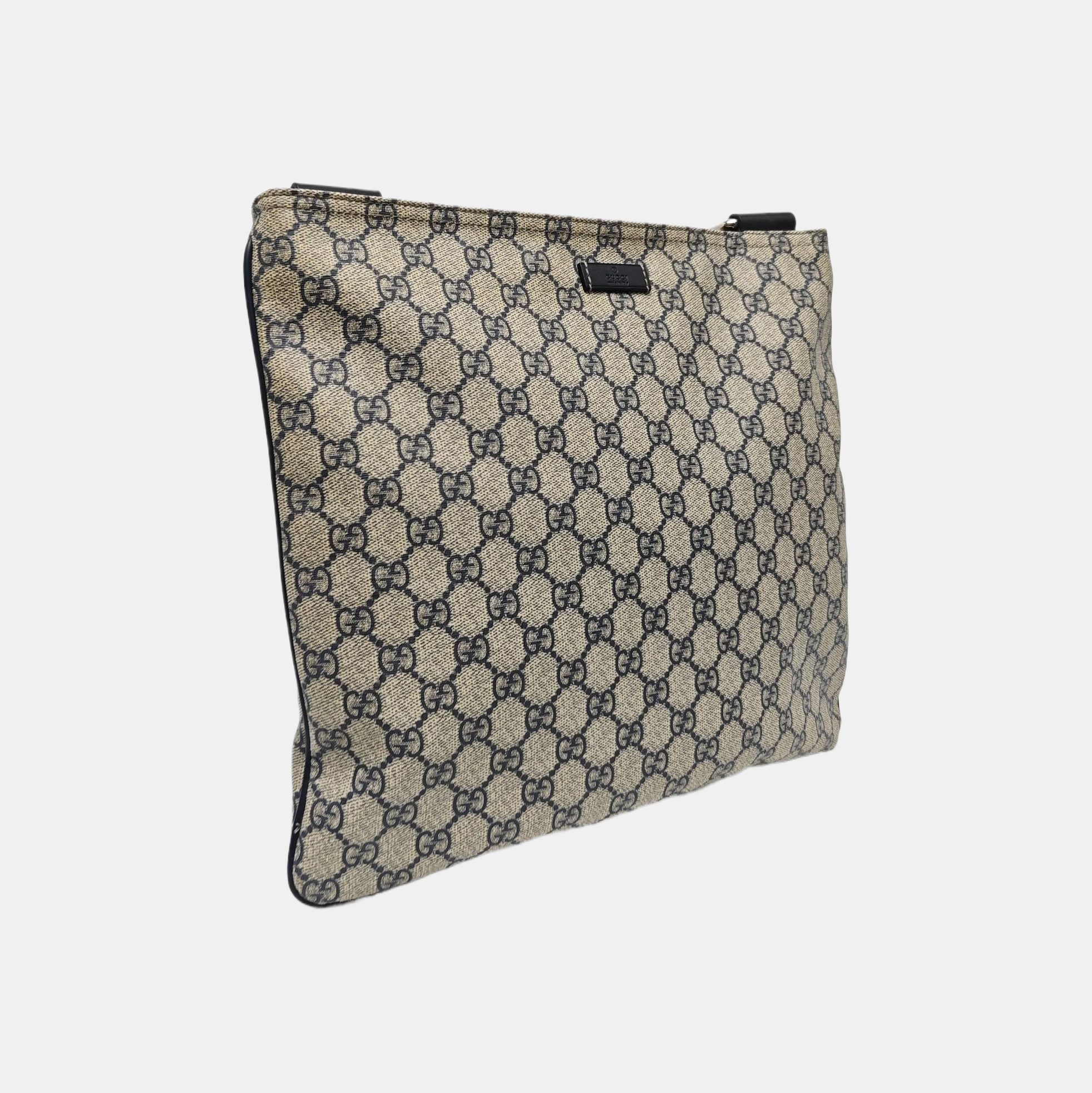 Monogram Coated Canvas Shoulder Bag Gray