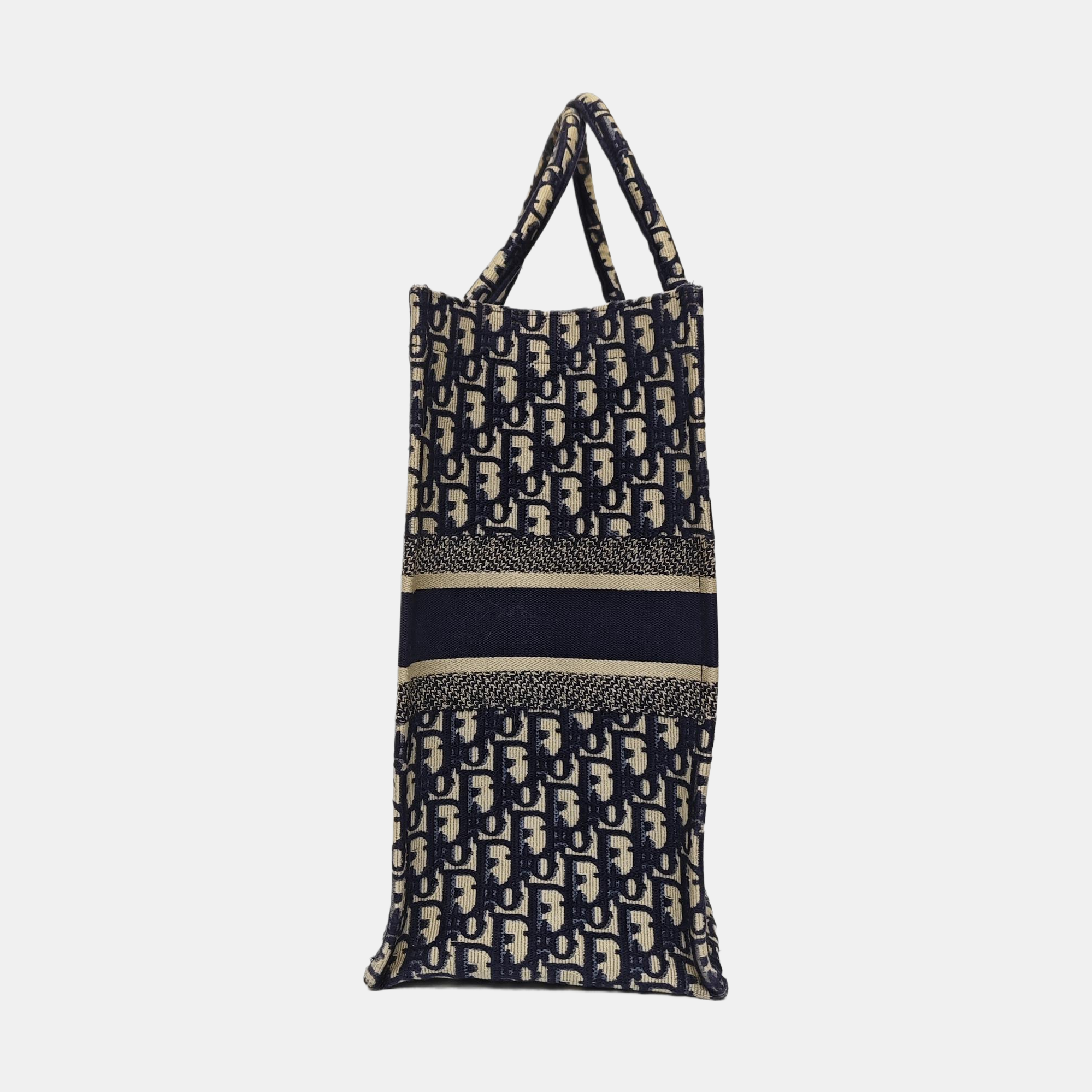 Book Tote Large Oblique Canvas Blue