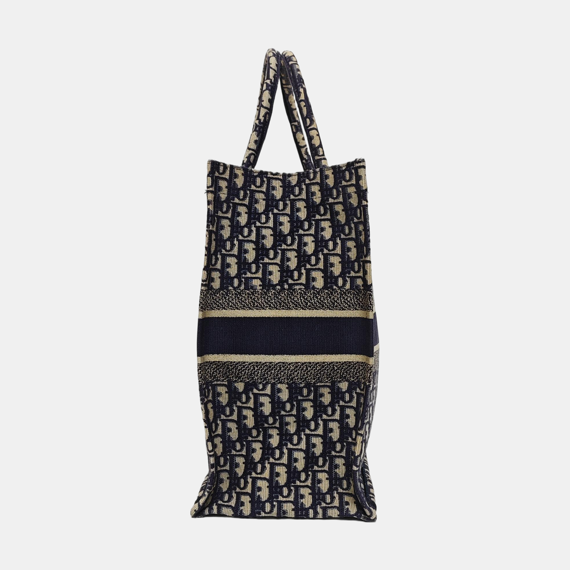 Book Tote Large Oblique Canvas Blue