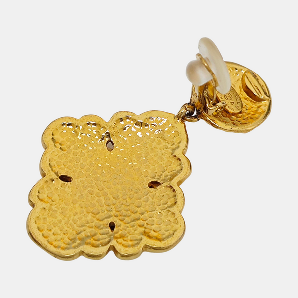 Metal Gold Clip On Earrings