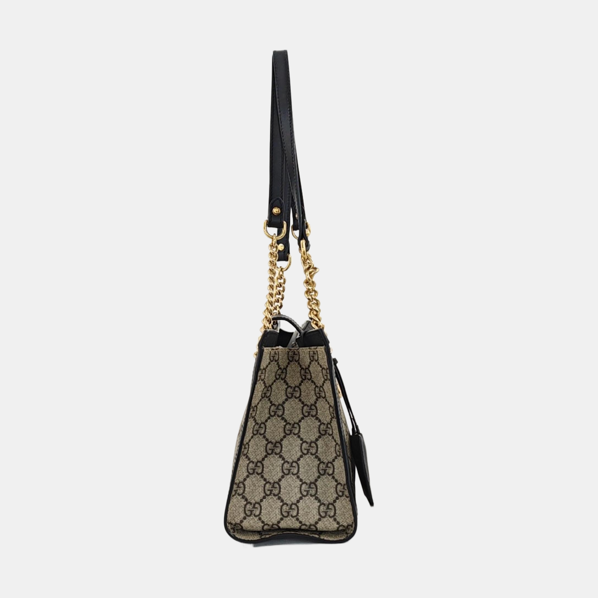Padlock Small Monogram Coated Canvas Beige