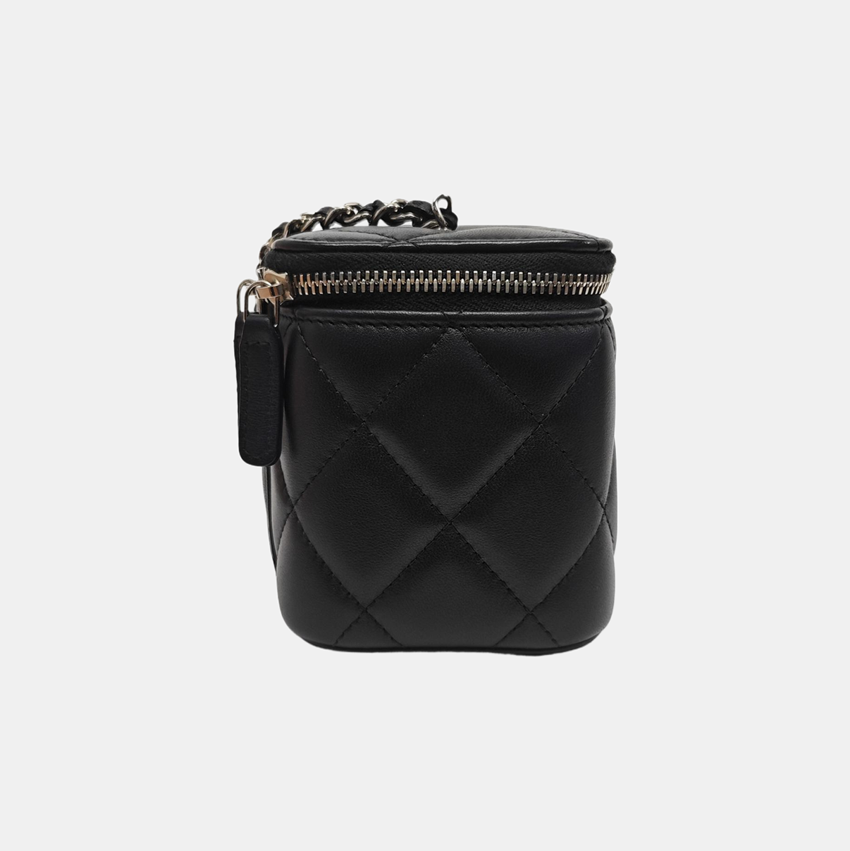 Quilted Lambskin Shoulder Bag Black