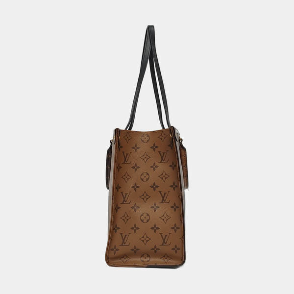 ONTHEGO MM Monogram Coated Canvas Brown