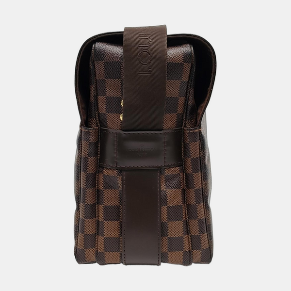NAVIGLIO MM Damier Ebene Coated Canvas Brown