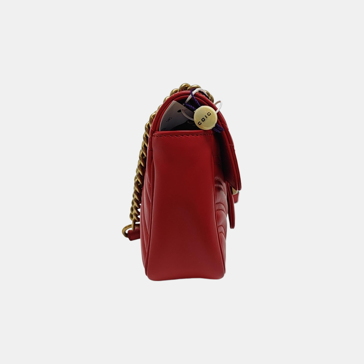 GG Marmont Small Quilted Calfskin Red