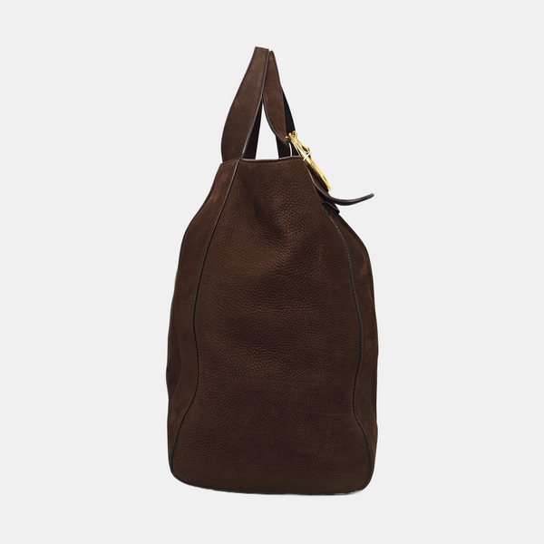 Suede Tote Bag Brown