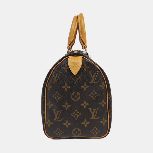 SPEEDY 25 Monogram Coated Canvas Brown